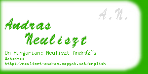 andras neuliszt business card